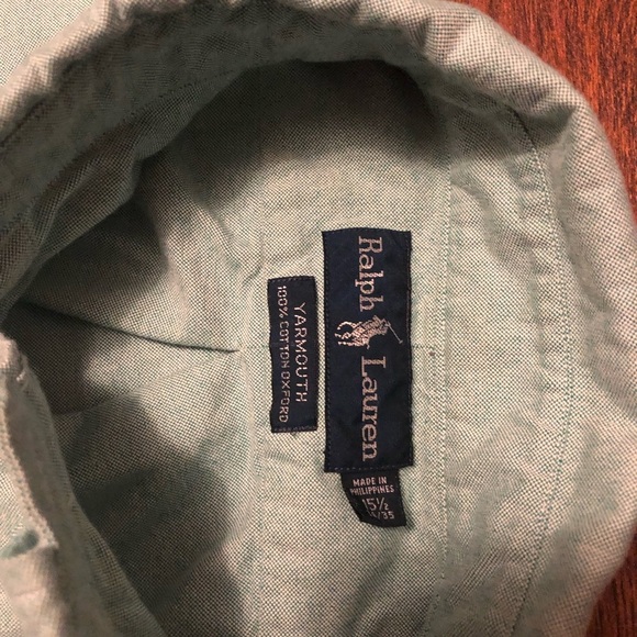 RALPH LAUREN light green dress men shirt /size 15 1/2 - Picture 2 of 4